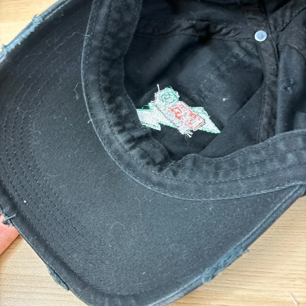 Grand Rapids Griffins Hat Cap Strap Back Womens Black Distressed‎ Adjustable